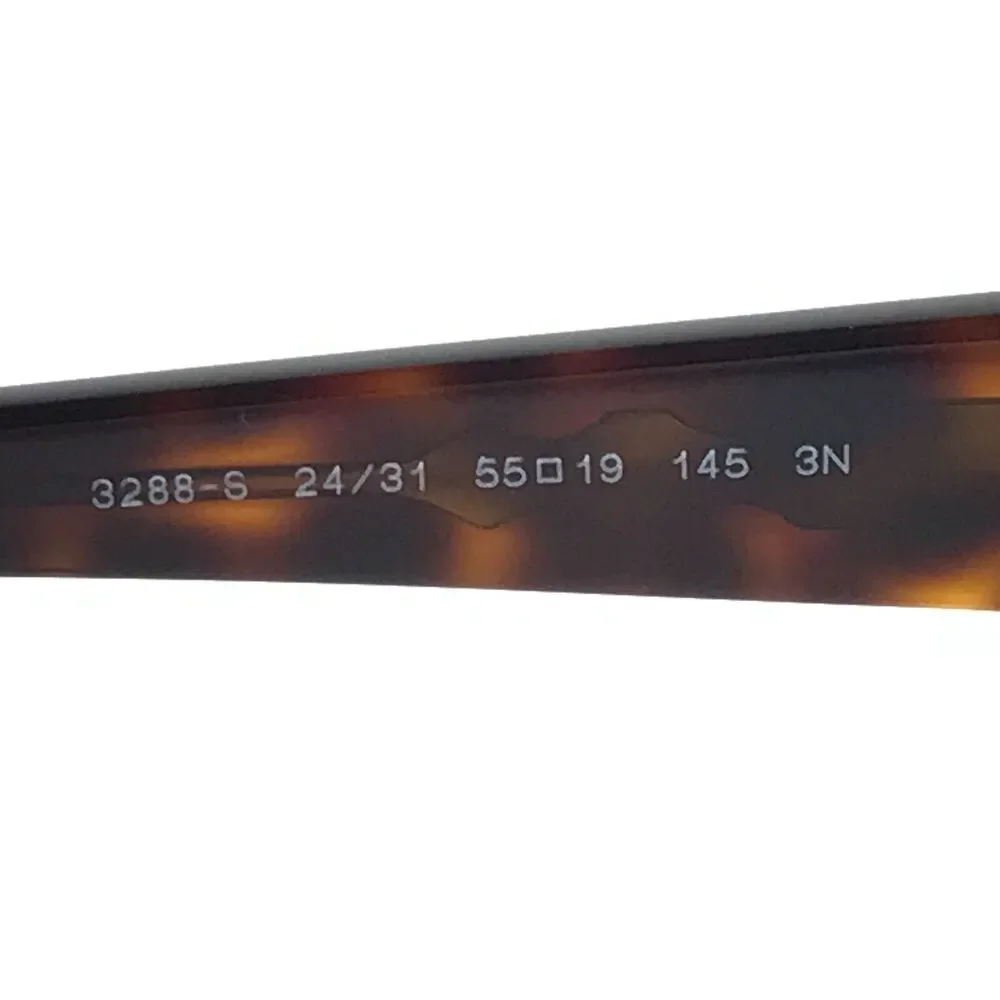 Persol Sunglasses 3288-S 24/31 Tortoise Rectangle Frames w/ Green Glass Lenses - Picture 11 of 12